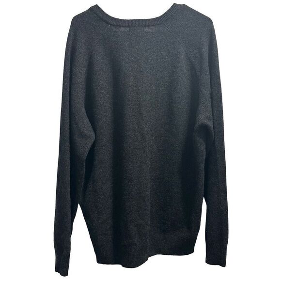 Men's Grey L.L. Bean 100% Lamb's Wool V-Neck pullover Sweater Size XL - Picture 3 of 4